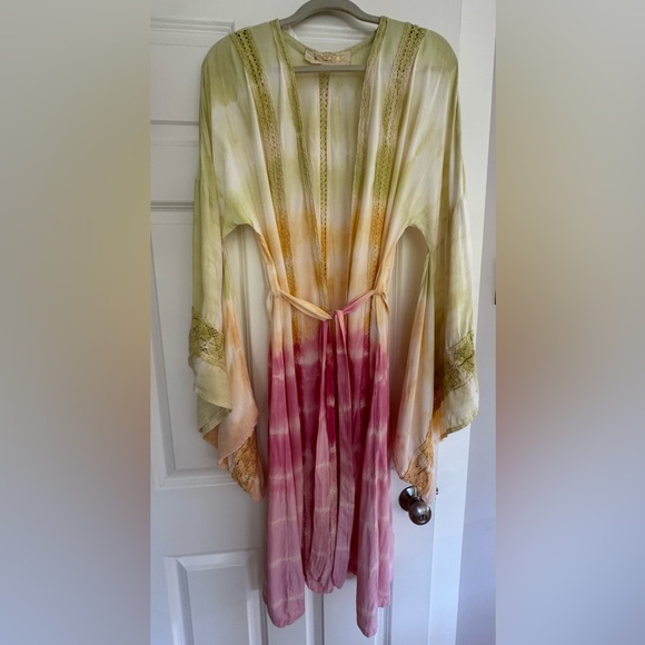 Jen’s Pirate Bootie tie dye kimono robe beach coverup women’s S - Picture 1 of 6